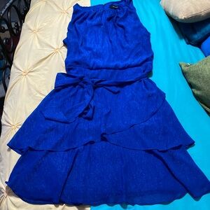 Ashley Stewart Tiered Crepe Dress, Size 614/16w